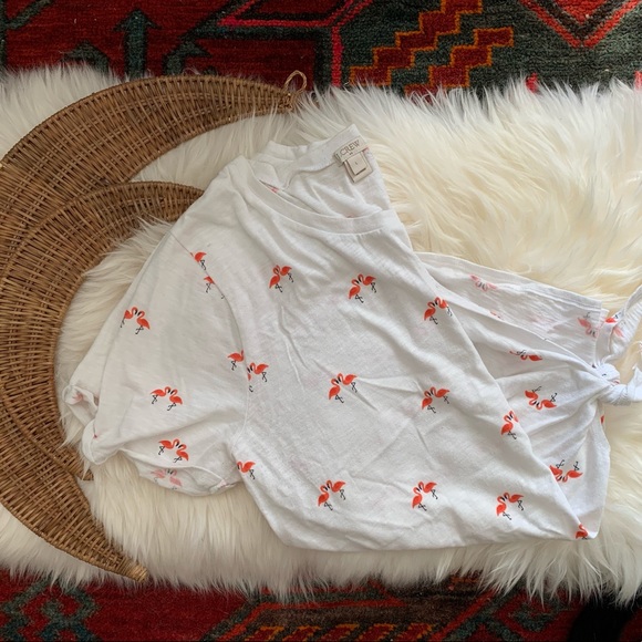 J. Crew Flamingo Tee - Picture 1 of 5